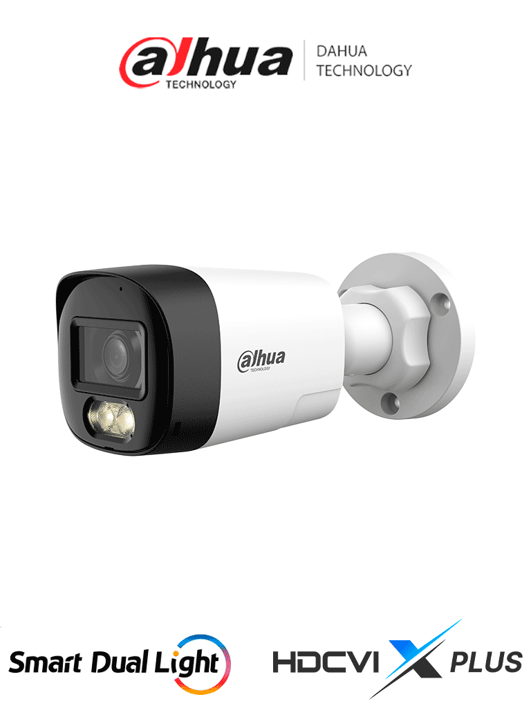 DAHUA DH-HAC-HFW1200RL-IL-T - Camara Bullet de 2 Megapixeles/ Audio Bidireccional/ Iluminación Dual Inteligente Hasta 30m/ Lente de 2.8mm Apertura de 111°/ Policarbonato/